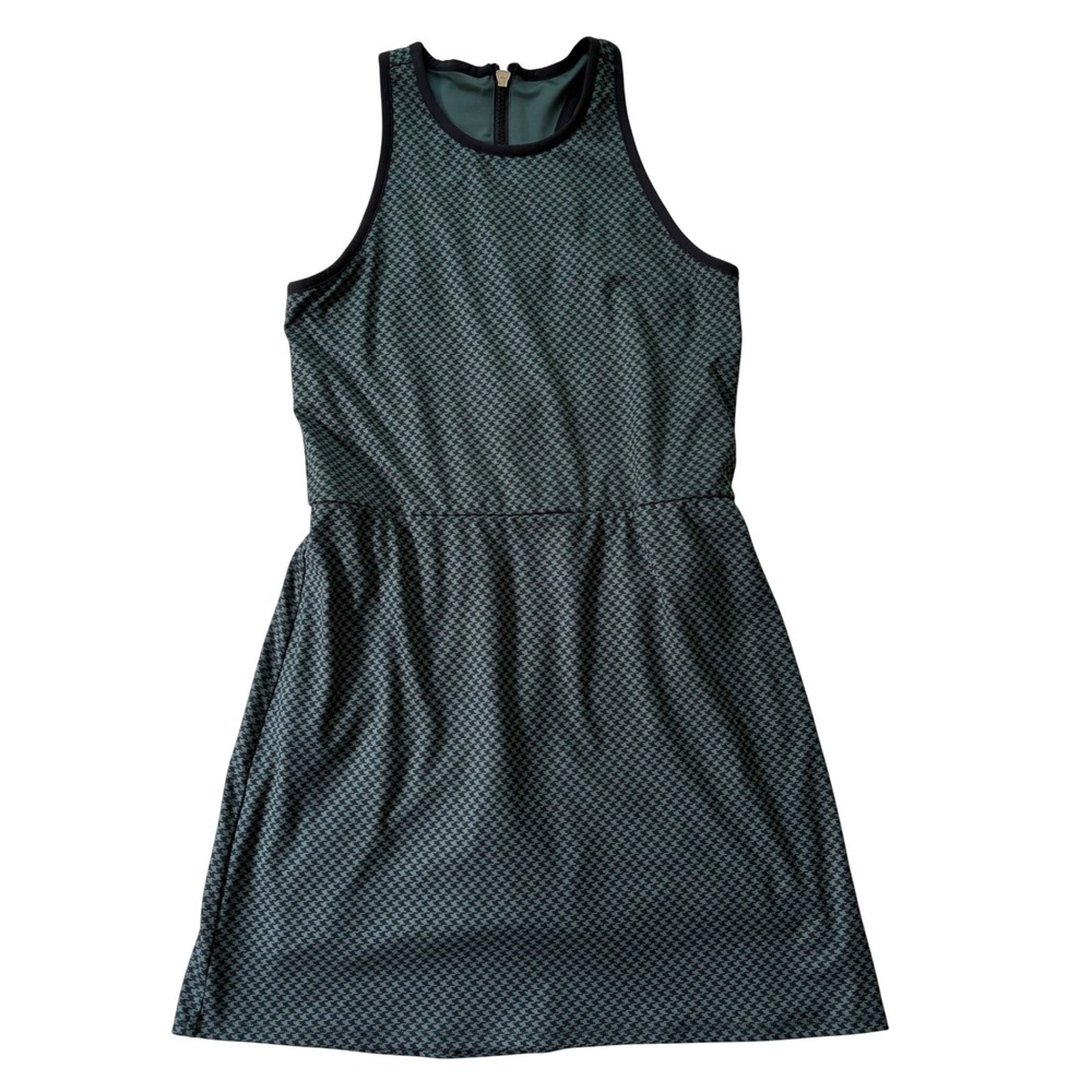 All in Motion Tennis Dress Women S Green Houndstooth Racerback Sporty Golf Mini - Picture 2 of 9